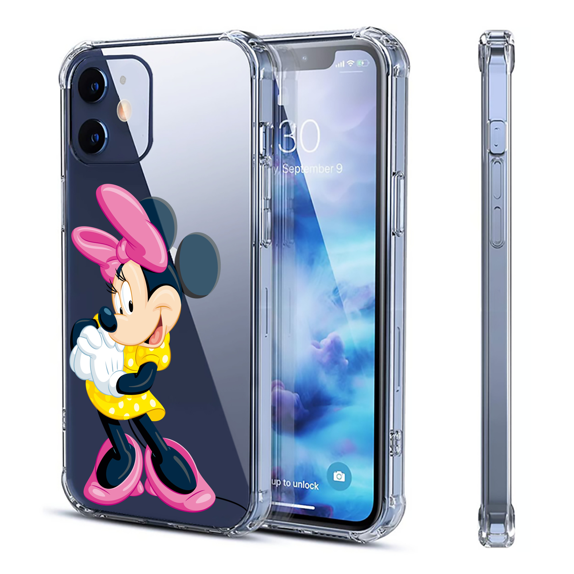（画像用） ミッキーマウス Mickey Mouse 【iPhone 12シリーズ対応】透明スマホケース（クリアソフトケース）